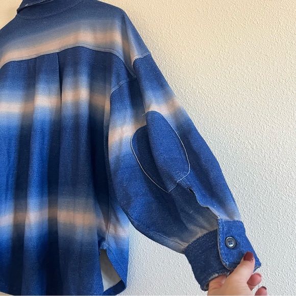 NWOT Free People Printed Ruby Jacket in Deep Sea Comb Size Medium - Picture 9 of 11